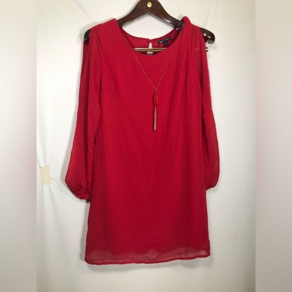 As U Wish size Red Cold Shoulder Dress Size Small